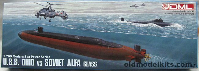 DML 1/700 USS Ohio / Soviet Alfa / Tu-95 Bear D / (2) Ka-25B Hormones + More, 7002 plastic model kit
